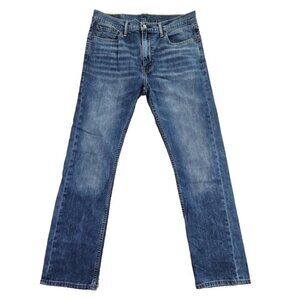 Levi's 513 Jeans Men's W33 L32 Medium Wash Straight Leg Denim Stretch EUC